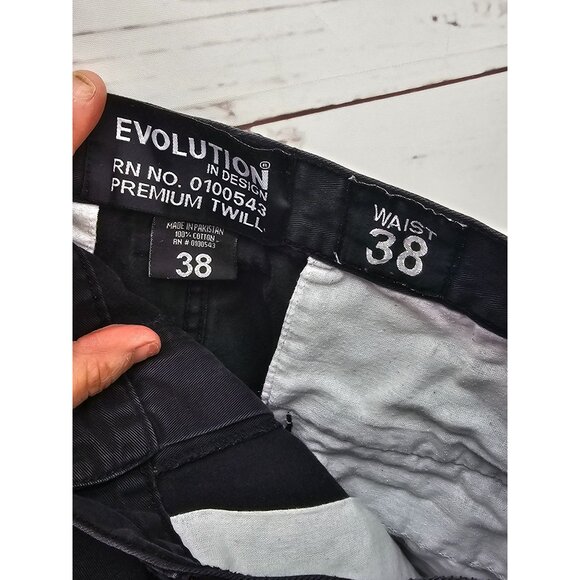 Evolution in Design Premium Twill Black Mens shorts size 38 - Picture 9 of 10